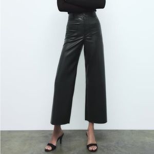Zara the Marine Straight Faux Leather Pants